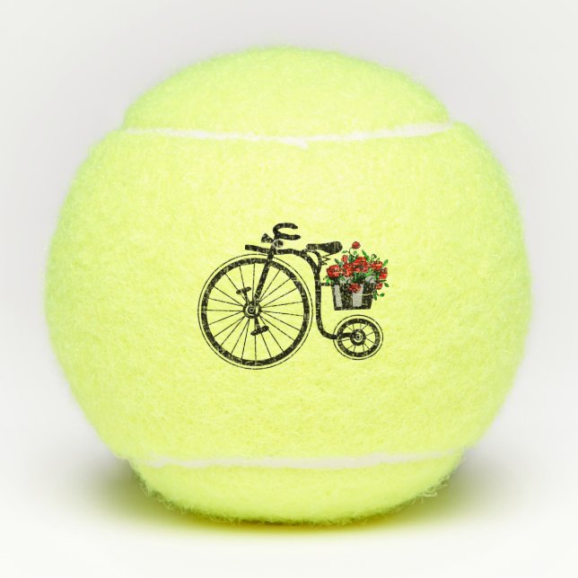 Balles De Tennis Ballons de tennis de vélo de fleurs (Devant)