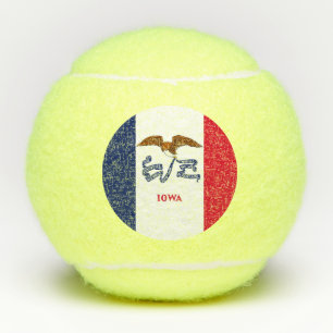 Balles De Tennis Boule de tennis de pénn avec drapeau de l'Iowa, US