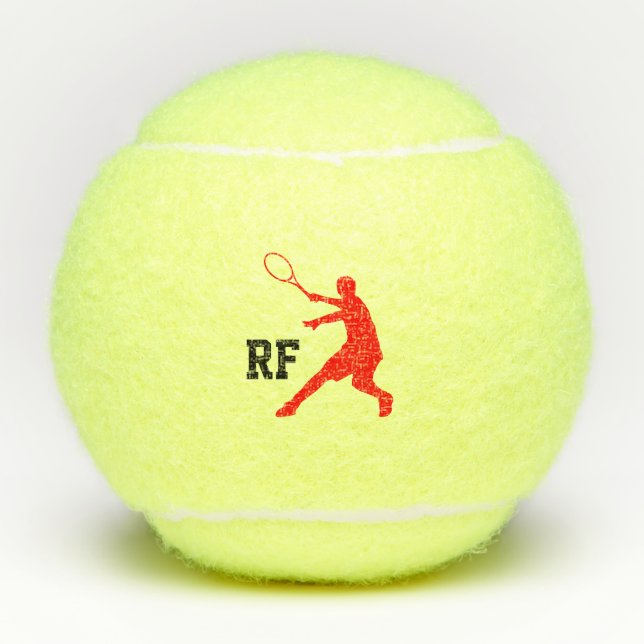 Balles De Tennis Boule de tennis monogramme personnalisée pour les  (Devant)