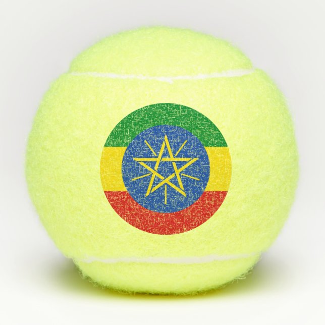 Balles De Tennis Boule de tennis Penn avec drapeau d'Ethiopie (Devant)