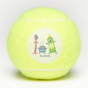 Balles De Tennis Brosse à dents mignonne dentifrice dentaire soie d