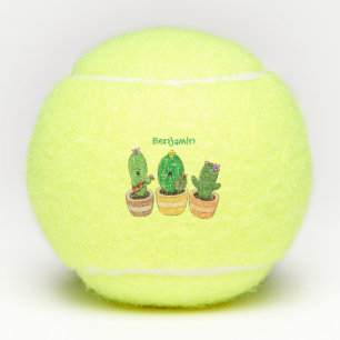 Balles De Tennis Cactus trio chantante mignonne dessin animé