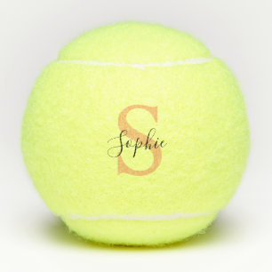 Balles De Tennis Cadeau personnalisé avec nom écriture élégante