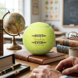 Balles De Tennis Cadeau personnalisé Meilleur Enseignant - Cadeau p