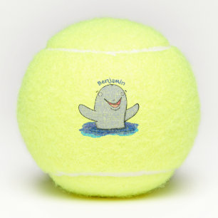Balles De Tennis Caricature adorable de marsouin