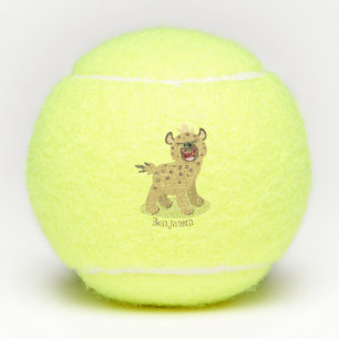 Balles De Tennis Caricature amusante hyena riant illustration