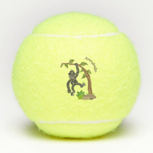 Balles De Tennis Caricature de bébé gorille joyeux