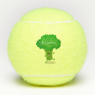 Balles De Tennis Caricature de brocoli dansant Cute kawaii