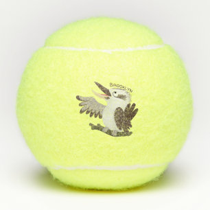 Balles De Tennis Caricature de kookaburra drôle et drôle