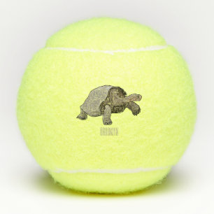 Balles De Tennis Caricature de la tortue des Galapagos