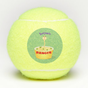 Balles De Tennis Caricature de serpent aux nouilles mignonnes illus