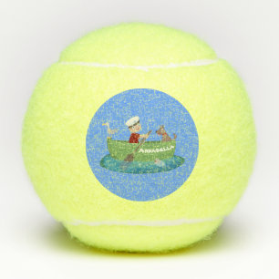 Balles De Tennis Caricature de voilier et de canot à rames garçon m