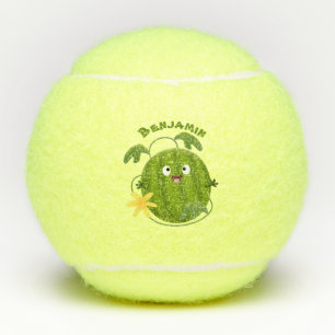 Balles De Tennis Caricature joli et souriant de pastèque