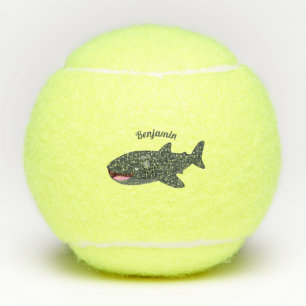 Balles De Tennis Caricature joli requin baleine joyeux