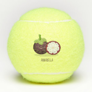 Balles De Tennis Caricature mignonne mauve mangouste