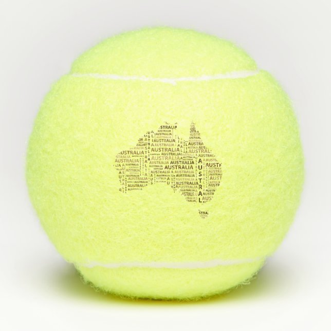 Balles De Tennis Carte de l'Australie continente (Devant)