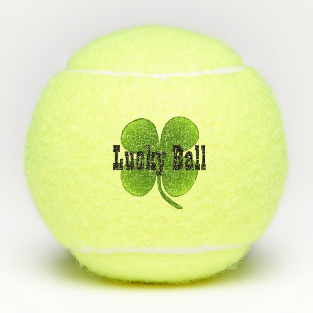Balles de tennis chanceuses de shamrock (Devant)