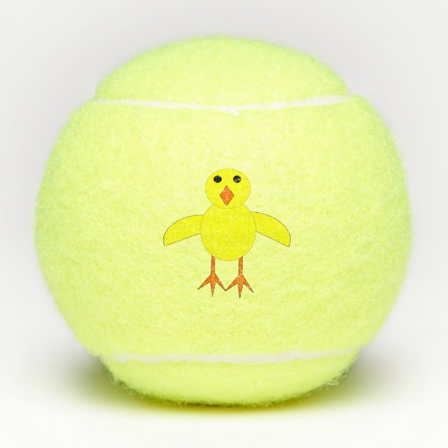 Balles De Tennis Chick Pâques mignon (Devant)