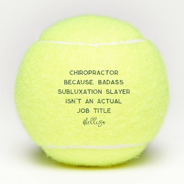 Balles De Tennis Chiropratique Drôle Dire Sport Personnalisé (Devant)