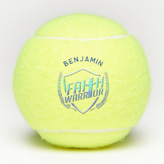 Balles De Tennis Christian Dit Foi Guerrier Bleu pourpre Personnali (Devant)