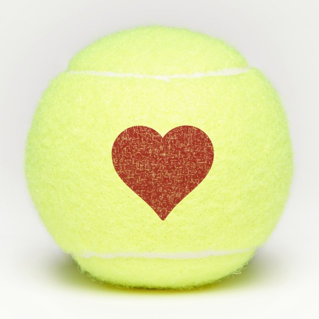 Balles De Tennis Coeur rouge (Devant)