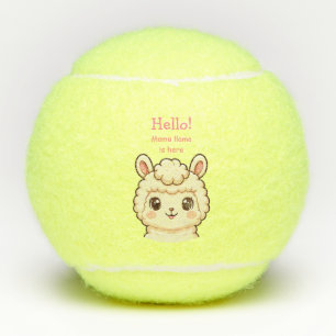 Balles De Tennis Conception d'illustration de lama mignon