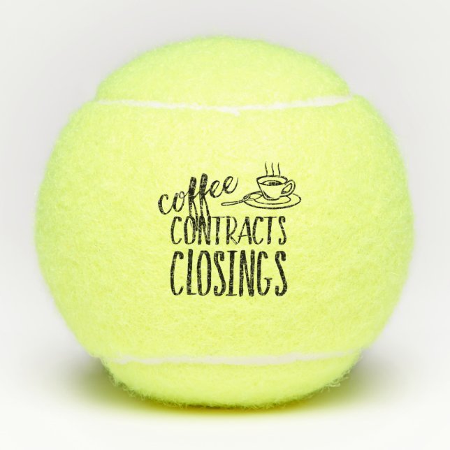 Balles De Tennis Contrats de café Fermeture Agent immobilier (Devant)