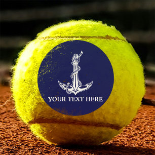 Balles De Tennis Corde d'Ancre Nautique vintage Votre texte ici