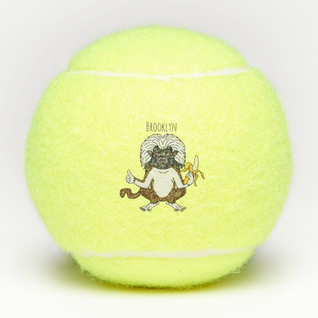 Balles De Tennis Cotton Top Tamarin montoon est une illustration (Devant)