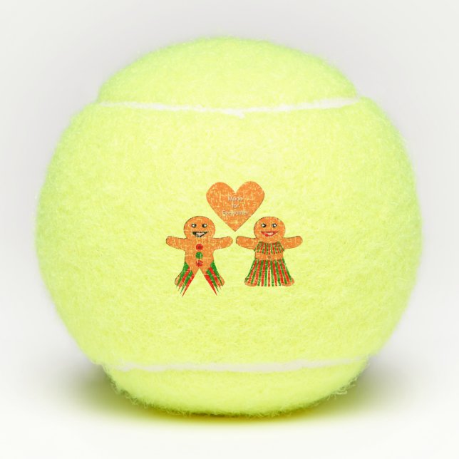 Balles De Tennis Couple de pain d'épices de Noël (Devant)