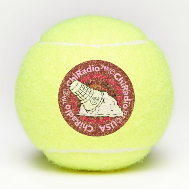 Balles De Tennis Crème glacée ChiRadioLLC ™ (Devant)
