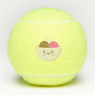 Balles De Tennis Crème glacée Kawaii