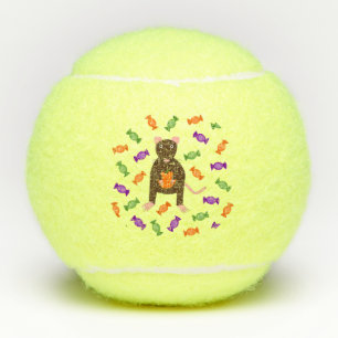 Balles De Tennis Cute Halloween Rat et Citrouille