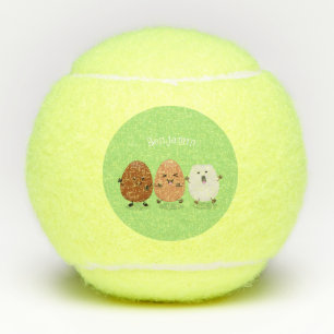 Balles De Tennis Cute kawaii oeufs humoristique dessin animé