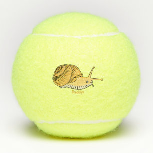 Balles De Tennis Cute yellow snail cartoon