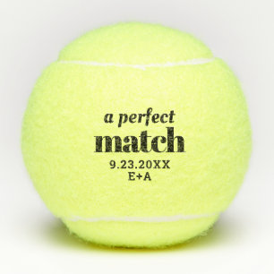 Balles de tennis de mariage personnalisées Parfait
