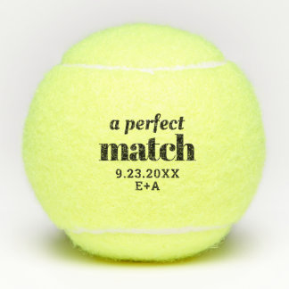 Balles de tennis de mariage personnalisées Parfait