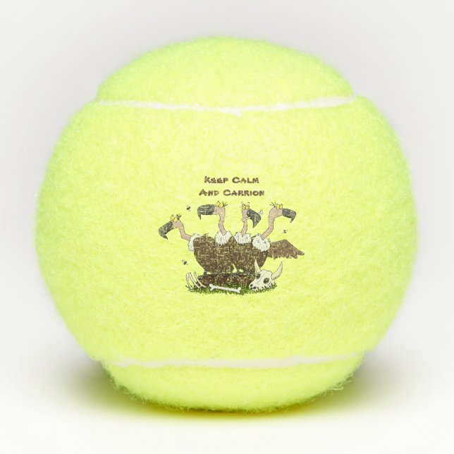 Balles De Tennis Dessin de l'humour vautours drôle (Devant)