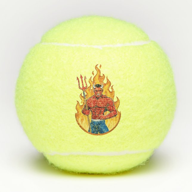 Balles De Tennis Devil with trident (Devant)