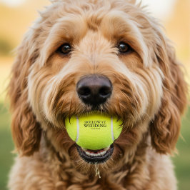 Balles De Tennis Dog Paw Print Wedding Favor