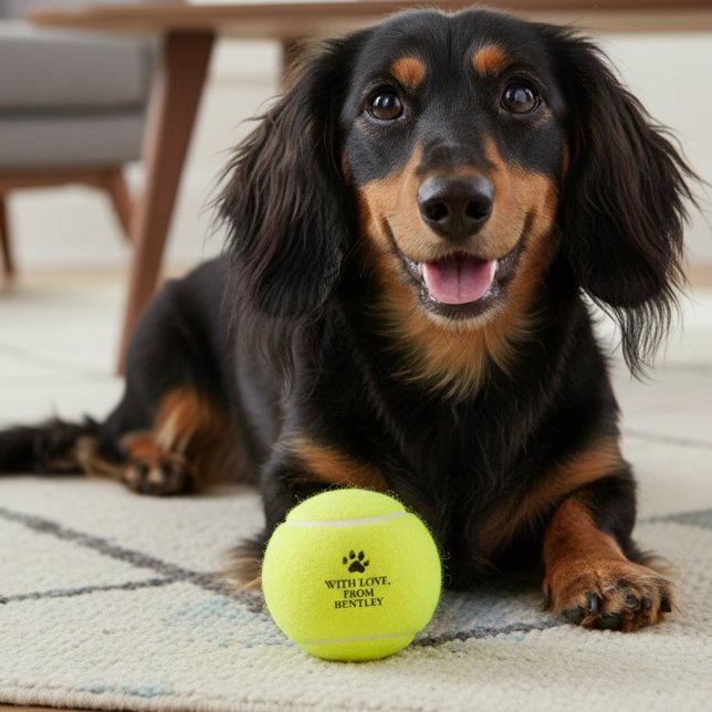 Balles De Tennis Dog Paw Print Wedding Favor (Dog Paw Print Wedding Favor Tennis Balls)