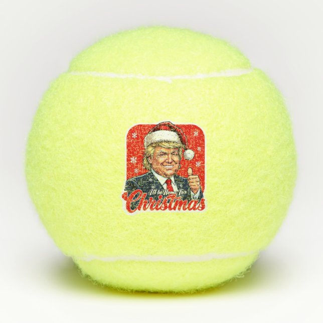 Balles De Tennis Donald Trump Christmas Santa Claus Art (Devant)