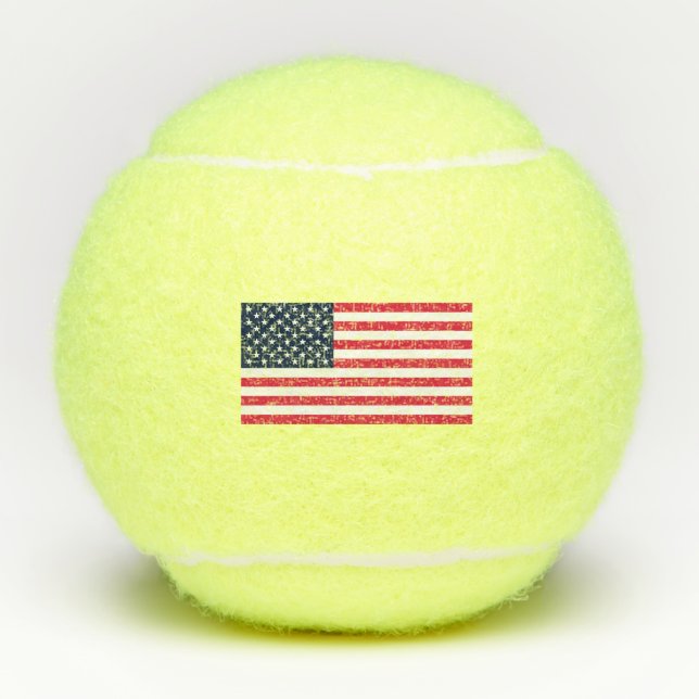 Balles De Tennis Drapeau américain 50 étoiles : vieilles étoiles de (Devant)