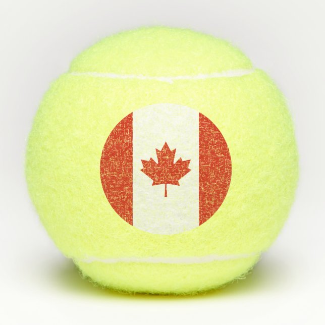 Balles De Tennis Drapeau canadien patriotique (Devant)