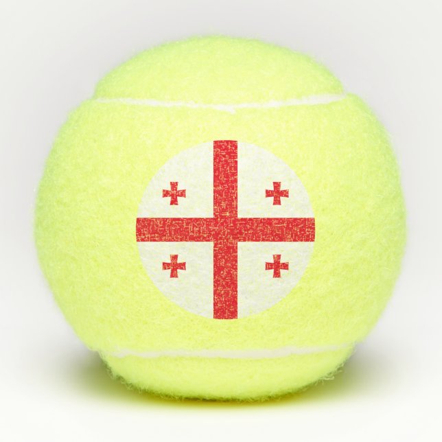 Balles De Tennis Drapeau de Géorgie (Devant)