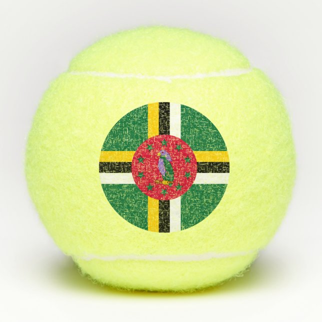 Balles De Tennis Drapeau de la Dominique (Devant)