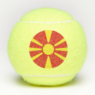 Balles De Tennis Drapeau de la Macédoine du Nord