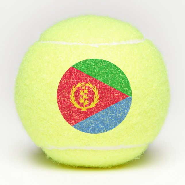 Balles De Tennis Drapeau de l'Érythrée (Devant)