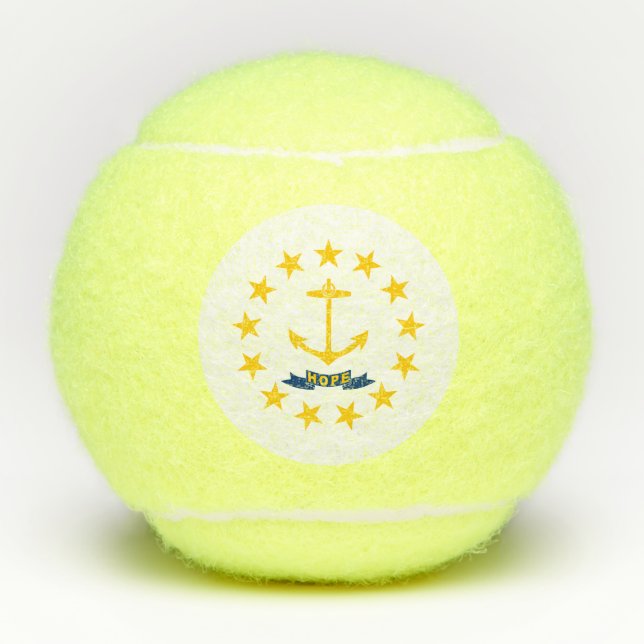 Balles De Tennis Drapeau de l'État de Rhode Island (Devant)
