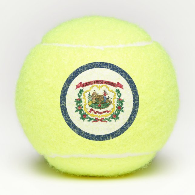 Balles De Tennis Drapeau de l'État de Virginie occidentale (Devant)